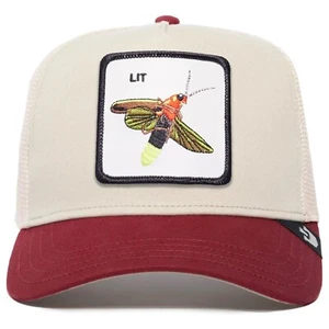 Goorin Bros Animal The Farm Trucker Baseball Snapback Hat Cap Firefly Lit Beige - Picture 1 of 1