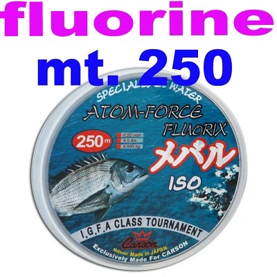 CARSON FILO FLUOROCARBON M.250 PESCA SURFCASTING SPINNING CARPFISHING FILO X MULINELLO