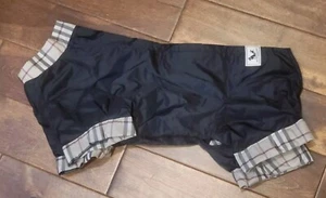 Burberry London Black Nylon & Nova Plaid Trim Size Large Dog Rain Jacket Coat - Picture 1 of 9