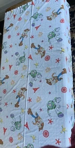 Vintage Pixar Toy Story Flat Sheet 90s Woody Buzz Lightyear 93x66” - Picture 1 of 6
