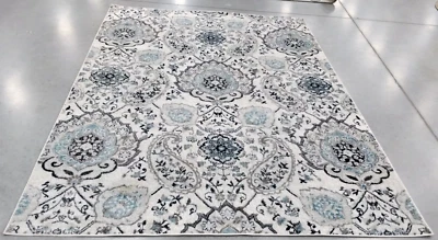 CREAM / LT GREY 6'-7" X 9'-2" Damaged Rug, Reduced Price 1172727910 MAD600C-6 - Image 1 of 4