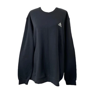 Men’s XXL Sweatshirt Adidas Black Long Sleeve Embroidered Crew Neck - Picture 1 of 14