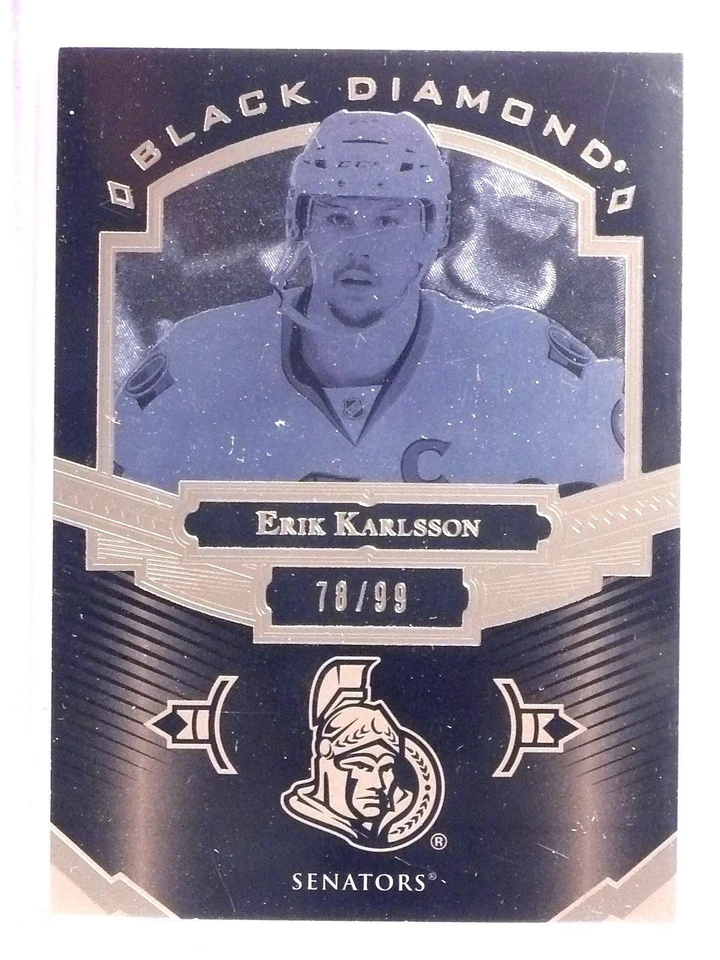 2016-17 UD Black Diamond Pure Black Erik Karlsson #D78/99 #BDBEK - Image 1 of 1