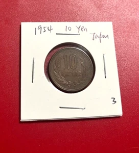 1954 Japan 10 Yen Coin - Nice World Coin - Picture 1 of 2