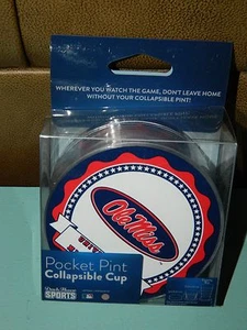 Duck House Pocket Pint Collapsible Cup University of Mississippi Ole Miss Dorm - Picture 1 of 2