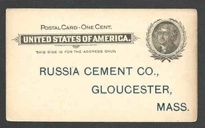 Ca 1899 PC GLOUCESTER MA RUSIA CEMENTO CO SIN PUBLICAR COMO NUEVO TRASERO - Imagen 1 de 1