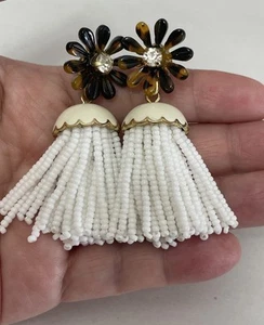 J.Crew tortoise beaded tassel earrings - Picture 1 of 7