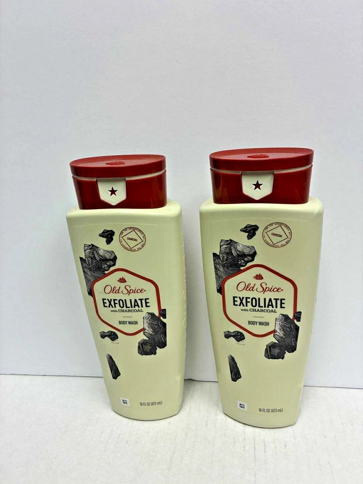 Old Spice Mens Body Wash Exfoliate With Charcoal 16oz