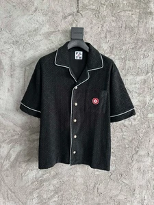 falection 25FW casa MONOGRAM JACQUARD SHORT SLEEVE TOWELLING SHIRT - Picture 1 of 3