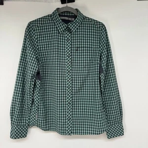 Icebreaker Laurel Plaid Button Down Shirt Women's Size Medium Green Merino Wool - Picture 1 of 15