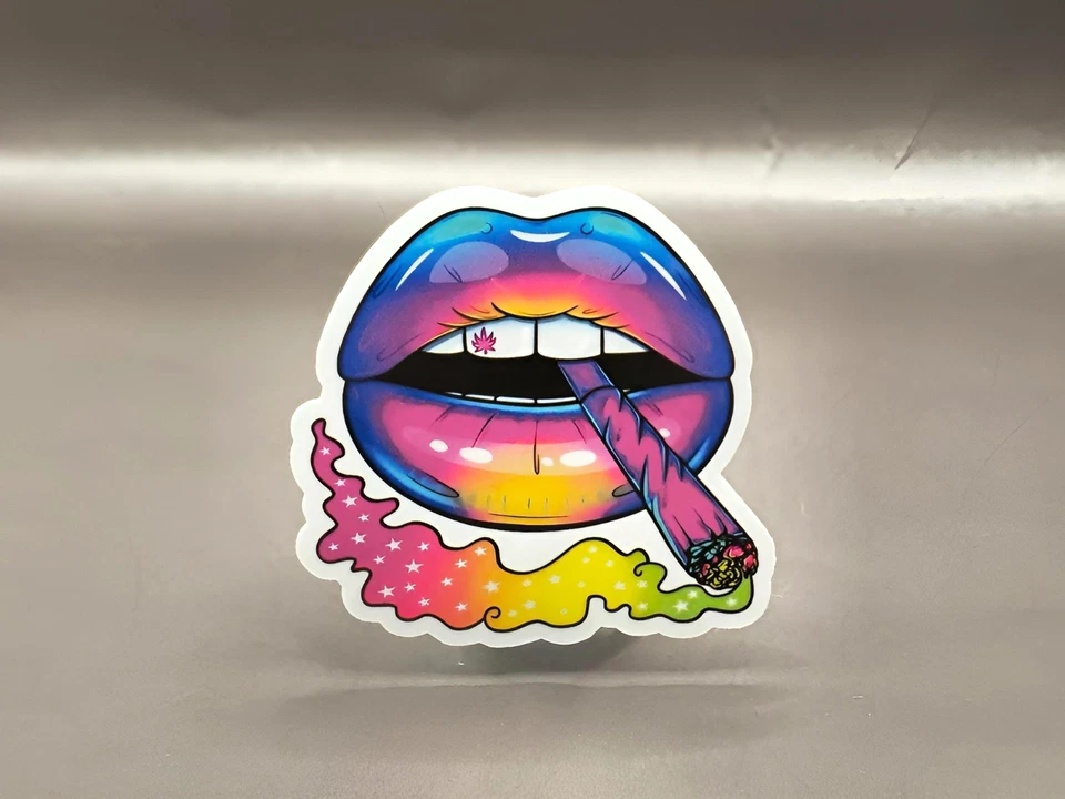 Pegatinas de vinilo de cannabis Stoner 420 marihuana hoja de hierba bong olla divertida sativa  Foto 1 de 1