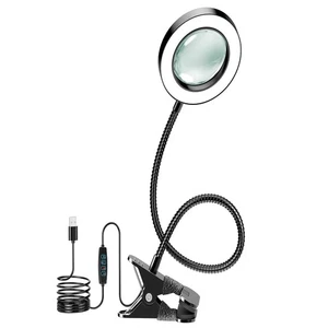 10X Magnifying Glass with Light and Timer, 2 in 1 Magnifying Desk Lamp, 3 Col... - Picture 1 of 7