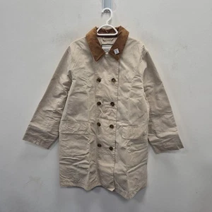 Barbour x Alexa Chung Fife Casual Double Breast Beige Trench Parka Coat Uk 14 - Picture 1 of 14