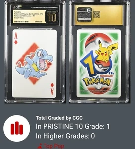 CGC Pristine 10 Totodile Pokemon Playing Poker Card 10th Anniv (2006) Green Deck - Bild 1 von 1