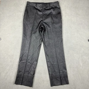 Giorgio Armani Le Collezioni Pants Mens 34x30 Gray Wool Blend Trousers Shiny EUC - Picture 1 of 19
