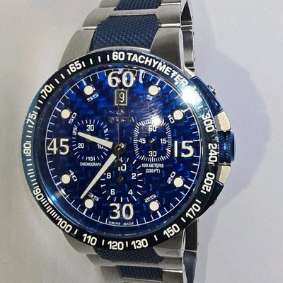 Reloj Hombre Invicta Specialty Prowler Azul Cronógrafo 4389 Hecho en Suiza 44mm Foto 1 de 4
