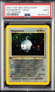 MAGNEMITE-HOLO 1ST EDITION POKEMON NEO DISCOVERY 2001 7 PSA 9 - Picture 1 of 2