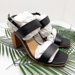 Lisa Vicky Oasis-V Black Block Heel Sandals Womens 8.5 NIB Strappy Dress Shoes - Picture 1 of 11