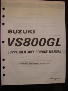 Suzuki Factory Service Manual Supplement 1996 VS800 GLT - Picture 1 of 1