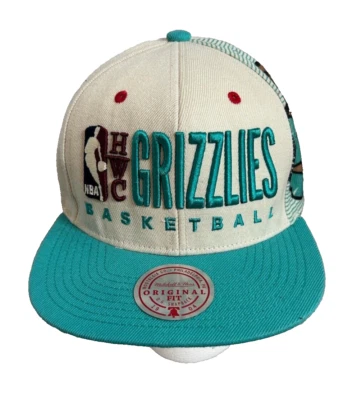 Sombrero Memphis Grizzlies Mitchell & Ness Team Texto Grande Ajustable Snapback Sombrero Gorra Foto 1 de 4