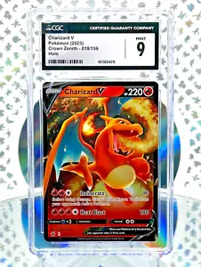 Tarjeta Pokémon CGC 9 Charizard V 018/159 Corona Zenith Arte Completo Doble Rara - Imagen 1 de 1