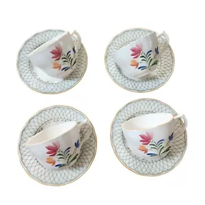 Juego de 4 platillos tazas Hampton Nikko Provincial Designs impecable estado 8 piezas - Imagen 1 de 11