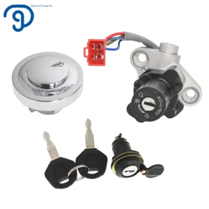 Interruptor de encendido tapa de gasolina llaves de bloqueo de asiento para Yamaha V-STAR 650 1100 1999-2016 - Imagen 1 de 7