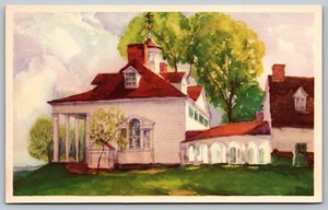 1934 Art Postcard Mount Vernon Mansion From The North Virginia Washington WB D31 - Afbeelding 1 van 2