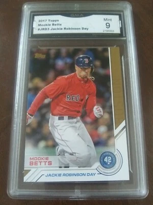 2017 Topps Salute Jackie Robinson Day #JRD-3 Mookie Betts Mint 9 Red Sox Dodgers - Image 1 of 2