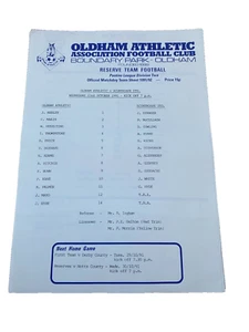 OLDHAM ATHLETIC V SCUNTHORPE UNITED - PONTINS LEAGUE - RESERVES - 23/10/1991 - Picture 1 of 1
