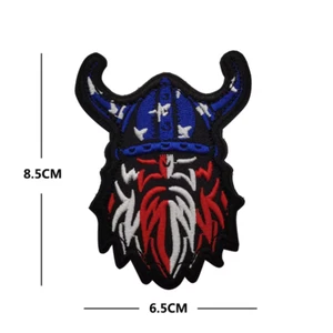 Viking Warrior RWB USA Flag Embroidered Hook and Loop Tactical Morale Patch FREE - Picture 1 of 1