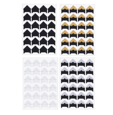 CBASE Photo Frame Corner Stickers Self-adhesive Picture Corners Mount 96/192/288Pcs UK
