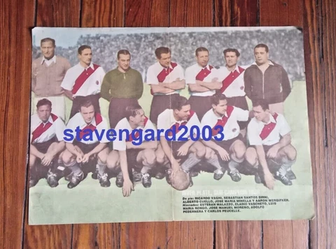 RIVER PLATE RUNNER UP 1938 - Soccer Argentina Poster  40x29 centimeters Cover