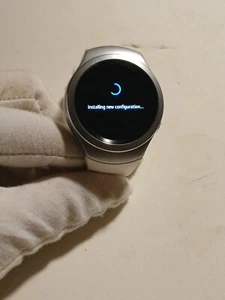 Samsung Galaxy Gear S2 Stainless Steel Silver Case / White SM-R720 Pre-owned - Picture 1 of 10