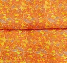 Quilting  Treasure - Digital Ambiance Foliage Layers Orange - Quilting Fabric
