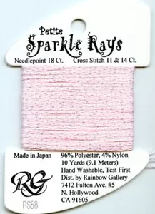 Rainbow Gallery Petite Sparkle Rays PS58 Lite Pink Neon Metallic Glow Ribbon - Picture 1 of 1