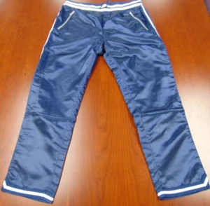 NWT MITCHELL & NESS X KITH YANKEES NAVY BLUE SATIN PANTS SIZE L - Picture 1 of 5