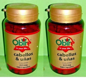 Cabellos y uñas 225 mg Levadura y Selenio 2x100 capsulas OBIRE - Imagen 1 de 1