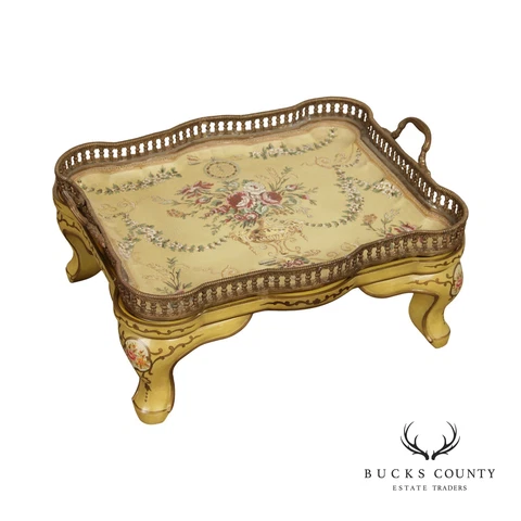 French Rococo Style Decorative Porcelain Serving Tray Cover