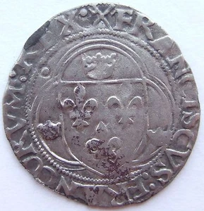 Münze Grand Blanc a la Couronne FRANCISCVS FRANCORVM REX 1515 - Bild 1 von 2