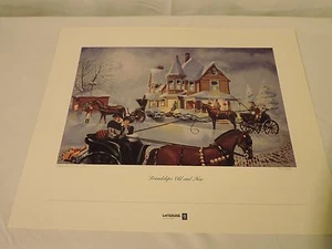 LIMITED EDITION PRINT Friendships Old and New Christmas LeFebure - Picture 1 of 8