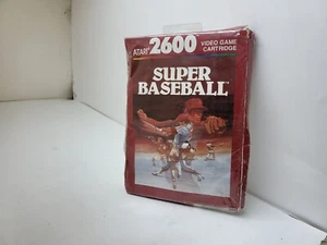 NEW SUPER BASEBALL GAME FOR ATARI 2600 USA NTSC VERSION W/DAMAGED BOX #J20 - Picture 1 of 3