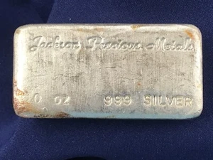 Jackson Precious Metals Ohio 10 Ounce Old Poured Type Silver Bar E0637 - Picture 1 of 10