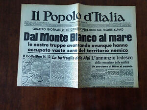"Il Popolo D'Italia" 25-06-1940- copia anastatica