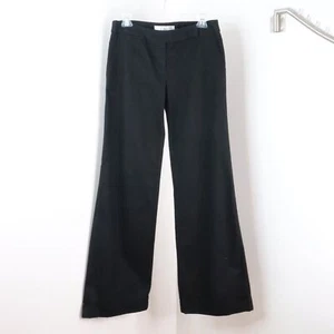 Pantalone donna Trina Turk 6 nero cotone denim twill gamba larga vita bassa - Foto 1 di 8
