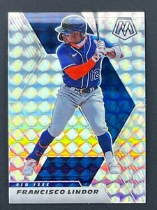 FRANCISCO LINDOR 2021 Panini Mosaic #101 Silver Mosaic Prizm New York Mets - Foto 1 di 2