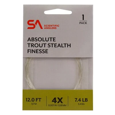 Scientific Anglers Absolute Trout Stealth Finesse 12 pies líder - todos los tamaños Foto 1 de 3