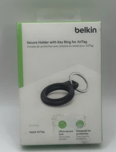 Belkin AirTag Secure Holder With Key Ring - Black - Read Descrip - Picture 1 of 3