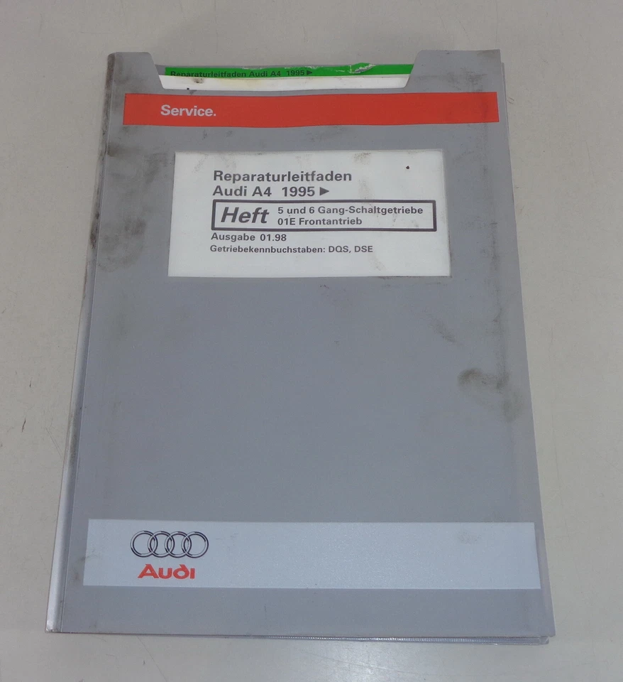 Manual De Taller / Guía De Reparación Audi A4 Transmisión Manual 01E De 01/1998 - Imagen 1 de 1