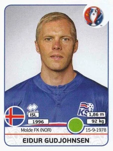 Panini Sticker Fußball EM Euro 2016 Nr. 628 Eidur Gudjohnsen Island Bild NEUWARE - Picture 1 of 2